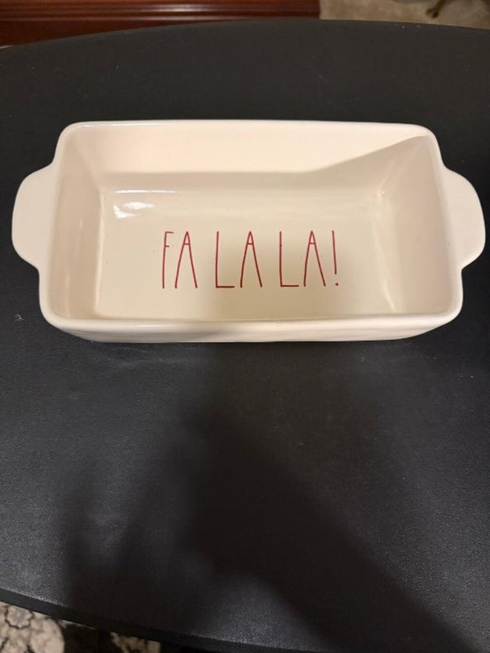 Rae Dunn "FA LA LA!" Baking Dish Loaf Pan 9" x 5"